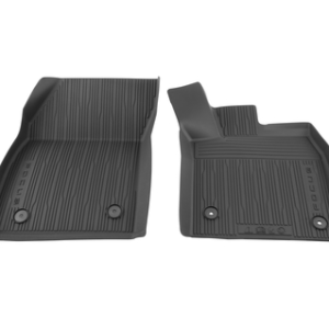 Preproge za vse vremenske razmere spredaj, črne, pladenj z dvignjenimi robovi